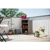 BUTENKIST Gartenbox NEELE, Aufbewahrung aus Holz, Balkonschrank, für Balkon, Garten,Terrasse