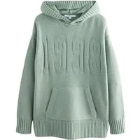 Next Kapuzenpullover Gestrickter Kapuzenpullover mit Grafik und Wolle (1-tlg)