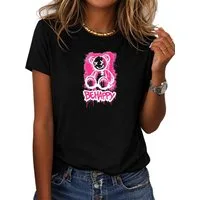 RMK T-Shirt Damen Shirt Rundhals Basic "Bear" aus Baumwolle