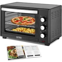 TZS FIRST AUSTRIA Minibackofen 35L 1600W, Premium-X Coating, stufenlose Temperaturregelung bis 230°C, 60 Min Timer, 3 Einschubhöhen, Doppelglastür, Umluftfunktion
