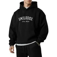 Smilodox Hoodie Kayson, Oversize Kapuzenpullover, Frontprint, große Kapuze Sweatshirt Kängurutasche weicher Stoff Warmer Pulli Streetstyle Alltag Freizeit
