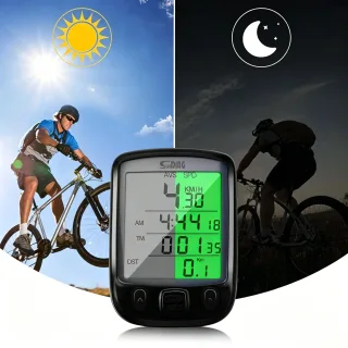 SUNDING Wireless Bike Computer Speedometer Odometer 28 Functions LCD Backlight Display Waterproof Cycling Accessory