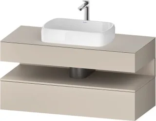 Duravit Qatego Konsolenwaschtischunterbau wandhängend Taupe Supermatt 1200x550x600 mm - QA4732091830 QA4732091830010