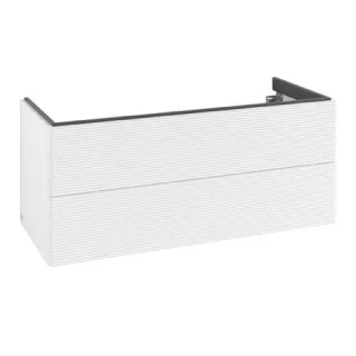 Villeroy & Boch Waschtischunterschrank Antao 1188x504x493mm 2 Ausz. WT li Front m. Struktur White Ma K06100MT
