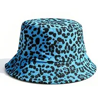 Zaewry Sonnenhut Leopardmuster-Sonnenhut, Retro-Anglerhut, unisex, geeignet für Wandern, Strand, Partys und Outdoor-Aktivitäten
