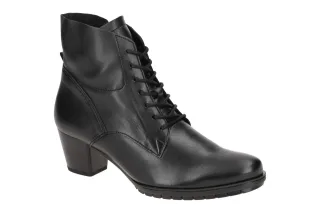 Gabor 76.605.57 Schwarz Damen Stiefeletten - elegante Lace Up Boots