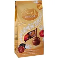 LINDT Schokolade, Lindt Lindor Mischung Gold zartschmelzende Füllungen Beutel 99g