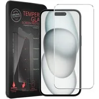 CoolGadget Schutzfolie Panzerfolie für Apple iPhone 15, (9H Härtegrad, 2x Schutzglas, 1xReinigungset), Displayfolie Panzer Schutzfolie 2 Stück für iPhone 15 Glas Folie