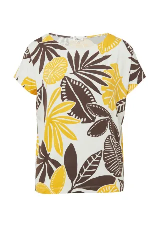 s.Oliver Red Label - Elastisches T-Shirt im Relaxed Fit weiß - Gr. - 46