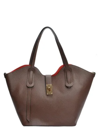 Isabella Rhea SCHOKOLADE Rindsledertasche