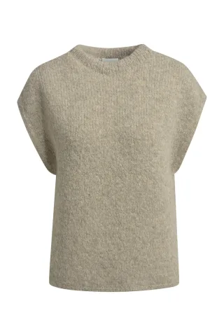 Milano Italy - Sleeveless Pullunder with stand collar and loose fit - Gr. - M