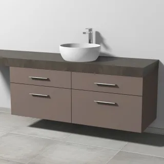Sanipa Waschtischunterbau mit Auszügen 2morrow (G3419) 510x1400x520 Taupe-Matt, G34191T G34191T