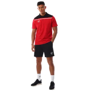 Sondico - "Precision" Poloshirt für Herren, Mit Kragen (Rot/Schwarz)