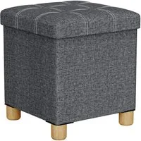 Oak&Tea Stauraumhocker Sitzhocker mit Stauraum – Klappbare Aufbewahrungsbox & Sitzwürfel