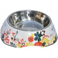 nanook Futternapf Futternapf 420 ml Design Blumen - Edelstahl