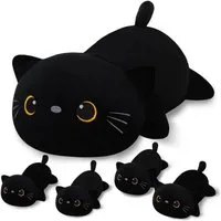 LuxusKollektion Kuscheltier Plüschtier Set 4 Babys Kuschelkissen Geschenk Black Cat
