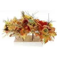 Gestecke Herbstgesteck Deko Kunststoff 18 cm bunt, Rodermund