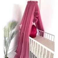 Baby Fancyroom Betthimmel Betthimmel aus 12 Meter Tüll aus 1. Klasse für Kinderbett Gitterbett, Himmel für Babybett Kinderbett