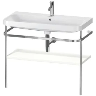 Duravit Happy D.2 Plus c-shaped Set mit Metallkonsole Weiß Seidenmatt 975x490x850 mm - HP4838O3636 HP4838O3636