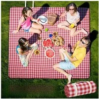 Picknickdecke Picknickdecke Outdoor Extra Groß 200x200 cm Wasserdicht Tragbar, FELIXLEO