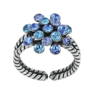 konplott - Ring - Magic Fireball blau/silver