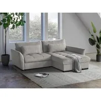 Beautysofa Ecksofa Caro, Lieferung beinhaltet die Einbringung in die Wohnung, 240 cm Corner Sofa, stilvoll Wohnzimmerecke, Bettfunktion