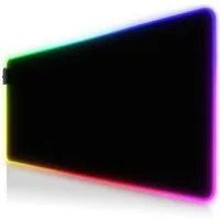 Titanwolf Gaming Mauspad RGB Mousepad 900 x 400 x 3 mm, LED Multi Color XXL Tischunterlage, rutschfest, abwaschbar, Geschwindigkeit & Präzision, schwarz