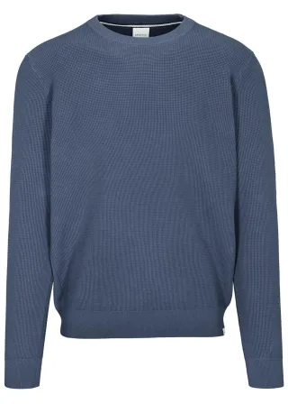 BASEFIELD - NOS Rundhals Pullover dark ocean - Gr. - M