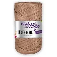 Woolly Hugs Woolly Hugs LEDER LOOK Häkelwolle, 80 m (Luxus-Garn mit Leder-Optik, ideal für DIY-Taschen), 200 g
