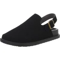 Ital-Design Damen Mules Freizeit Riemchensandalette (88828387) Flach Riemchensandalen in Schwarz