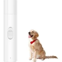 feinlux Krallenschneider Krallenschneider für Hunde und Katzen Super Leise (50 dB), (Packung, Geräuscharmer Schleifer), Niedriger Geräuschpegel, USB aufladbar