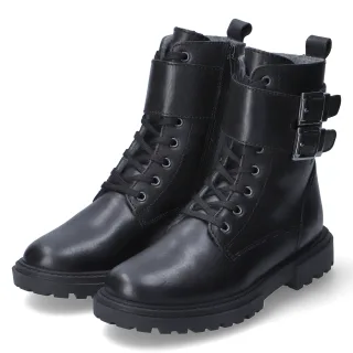 Richter Schnürstiefeletten  Schwarz - Gr. 33 -  Textil