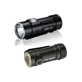 FOLOMOV C2 / EDC C2 Nichia E21A High CRI98 Compact EDC LED Flashlight With 14300 Battery Ulralight Pocket Clip Light Min