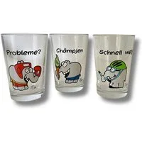 Ottifant Productions GmbH Glas 3-ER GLAS SET OTTIFANTEN Sportifanten KINDER-GLÄSERSET