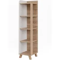 Vicco Midischrank Karen, Sonoma/Weiß, 30 x 128 cm mit 4 Fächern (1-St)