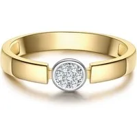 Rafaela Donata Silberring gelbgold, mit Zirkonia