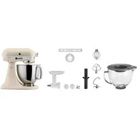 KitchenAid Küchenmaschine 5KSM125EFL FRESH LINEN, 300 W, 4,8 l Schüssel, Gratis Fleischwolf/Spritzgebäckvorsatz, Schüssel, (Wert ca. 238,-UVP)