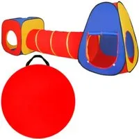 KRUZZEL Spielzelt 3in1 Kinderzelt Krabbeltunnel (Spar-Set, 1-tlg., Kinderentwicklung) Entfaltungsmechanismus besteht aus flexiblen Drähten
