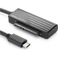 deleyCON deleyCON USB 3.0 SATA Adapter Kabel USB C zu 2,5" Festplatten HDD SSD USB-Kabel