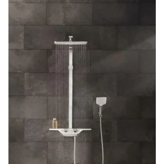 Kludi Shower-System 8020091-00 weiß/chrom, mit Kopf- und Handbrause