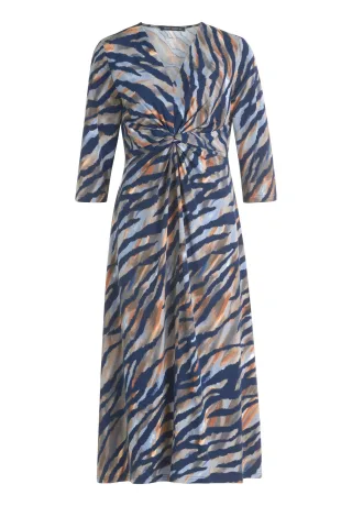 Betty Barclay - Midikleid Blau/Braun - Gr. - 38