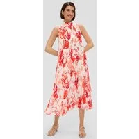 s.Oliver Midikleid Kleid Plissiertes Chiffonkleid