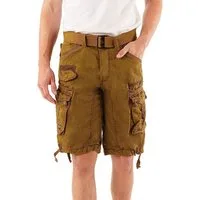 Geographical Norway Cargoshorts Herren – Kurze Hose aus Baumwolle, Regular Fit (Packung, 1-tlg) Bermuda Shorts mit Gürtel & Cargotaschen, Größe S–5XL