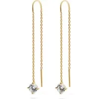 FAVS Paar Ohrhänger FAVS Damen-Ohrhänger 375er Gelbgold 4 Zirkonia