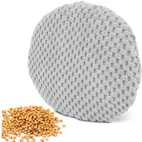Amilian Kirschkernkissen rund Ø16 cm - Wärmekissen Mikrowelle & Kältekissen - Körnerkissen, Mikrowellenkissen, für Nacken, Schulter, Bauch, Hände, punktuelle Wärme - mikrowellengeeignet