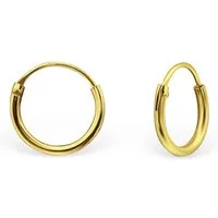 Order & Smile Schmuck Paar Creolen Kleine goldene Creolen Ohrringe aus 925 Silber