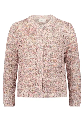 CARTOON - Strick-Cardigan weiß/blau - Gr. - 38