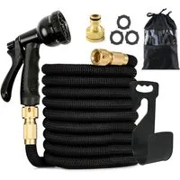 SIKAINI Gartenschlauch Flexibler Gartenschlauch Set, (Umfangreiches Zubehörset), Flexibler & platzsparender Schlauch 8-fach verstellbare Sprühdüse