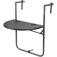 Clanmacy Balkonhängetisch 84x60x64cm bis 20kg Balkontisch Garden Hängetisch Klappbar Klapptisch (Ausklappbar, 1 Tisch)
