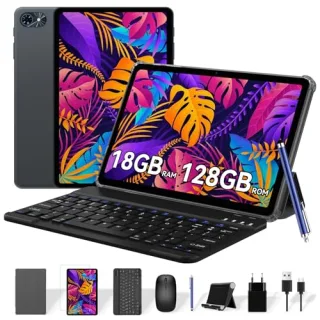 TABWEE T80 128GB [101'' WiFi + 5G 6GB RAM mit Tastatur Maus und Stift] grau